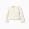 Classic Jacket for Girls, Cream