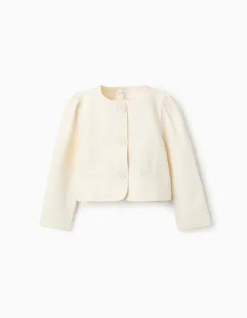 Classic Jacket for Girls, Cream