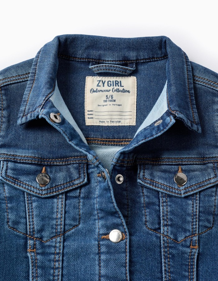 Denim Jacket for Girls, Blue