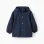 Hooded Windbreaker for Girls, Dark Blue/Gold