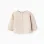 Knitted jacket with wavy ends You&Me for newborn girls, beige