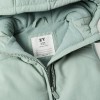 Hooded quilted vest with polar fleece lining for girls, light green