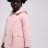 Padded parka with detachable hood and pockets for girls, light pink