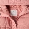 Hooded puffer jacket with polar fleece lining for girls, pink