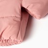 Hooded puffer jacket with polar fleece lining for girls, pink