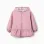 Hooded windbreaker with ruffled hem and lining for girls, pink
