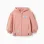 Brushed fleece jacket with hood and Stitch prints for girls, pink