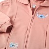 Brushed fleece jacket with hood and Stitch prints for girls, pink