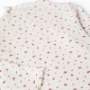 Long sleeve ribbed T-shirt with floral pattern for girls, white