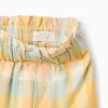 Cotton Checked Trousers for Girls 'B&S', Yellow