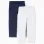 Pack of 2 pairs of leggings with for girls, white/dark blue