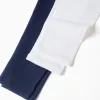 Pack of 2 pairs of leggings with for girls, white/dark blue