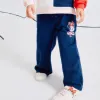 Wide Leg Cotton Joggers Trousers for Girls 'Minnie', Dark Blue