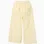 Wide leg cotton trousers with stripes for girls, yellow/orange