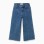 Wide leg jeans with frayed hems for girls, blue