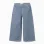 Wide leg jeans with stripes for girls, blue/white