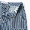 Wide leg jeans with stripes for girls, blue/white