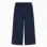 Wide leg knitted trousers with cable details for girls, navy blue