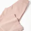 Wide leg twill trousers with front pockets for girls, light pink