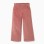 Corduroy trousers with ruffled paperbag waist for girls, dusty pink