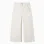 Wide leg twill trousers with four pockets for girls, white