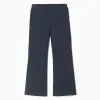 Flared brushed jeggings for girls, navy blue
