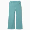 Flared brushed jeggings for girls, blue-green