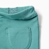 Flared brushed jeggings for girls, blue-green