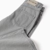 Pants denim glitter, light grey
