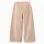 Wide leg corduroy trousers with elastic waist for girls, beige