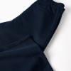Wide leg trousers in interlock knit for girls, navy blue