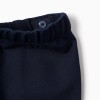 Flared Roma knit leggings for girls, dark blue