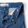 Flared jeans with adjustable waist and pockets for girls, blue