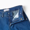 Wide leg jeans with front and back pockets for girls, blue