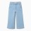 Wide leg jeans with front and back pockets for girls, light blue