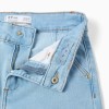 Wide leg jeans with front and back pockets for girls, light blue