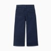 Straight fit denim trousers with 5 pockets for girls, dark blue