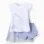 Cotton Pyjama with Tulle Cape for Girls 'Elsa', Blue/White