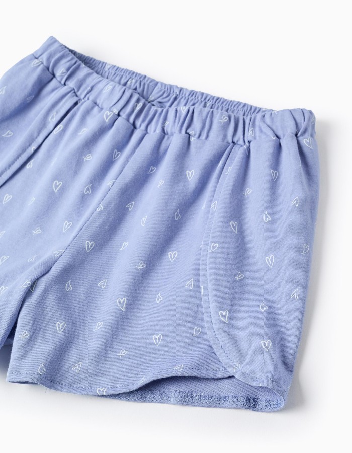 Cotton Pyjama with Tulle Cape for Girls 'Elsa', Blue/White