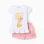 Cotton Short Pyjama with Ruffles for Girls 'Tweety', White/Pink
