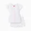 Ribbed cotton pyjamas with heart motif for girls, white/pink