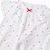 Ribbed cotton pyjamas with heart motif for girls, white/pink