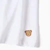 Cotton pyjamas with stripes and hearts for girls, white/pink