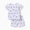 Short sleeve cotton pyjamas with Stitch motif for girls, white