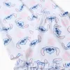 Short sleeve cotton pyjamas with Stitch motif for girls, white