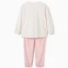 Velvet pyjamas with Stitch print for girls, light beige/pink