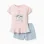 Short pyjamas with Stitch glow-in-the-dark print for girls, pink/blue
