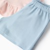 Short pyjamas with Stitch glow-in-the-dark print for girls, pink/blue