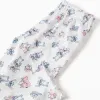 Long sleeve pyjamas with Stitch & Angel print for girls, blue/white