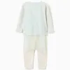Polar fleece pyjamas with Elsa and cape for girls, light green/white